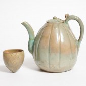 A Celadon-Glazed Melon-Shaped