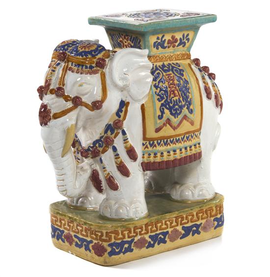 *A Ceramic Figural Garden Seat in