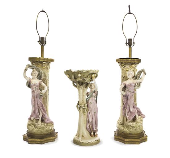 A Ceramic Three Piece Garniture Set