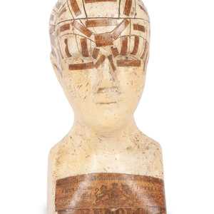 A Chalkware Phrenology Head