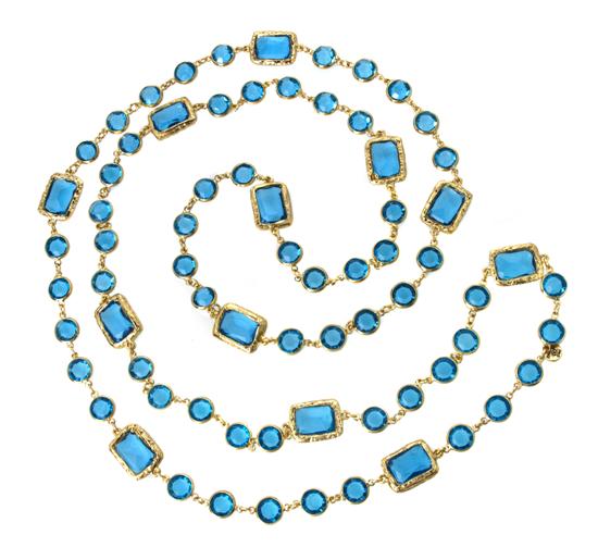 A Chanel Aquamarine Chiclet