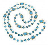 A Chanel Aquamarine Chiclet Sa