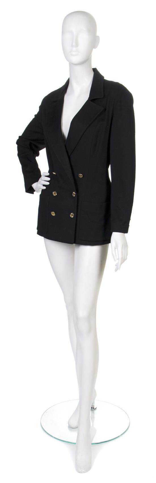 A Chanel Black Cashmere Jacket