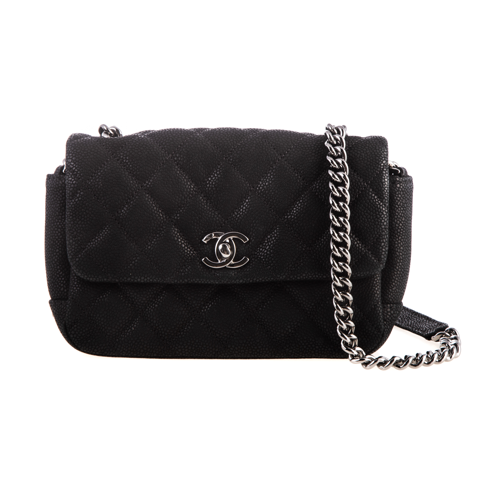 A CHANEL CC SMALL SINGLE FLAP BAG A