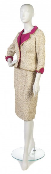 A Chanel Couture Gold and Pink
