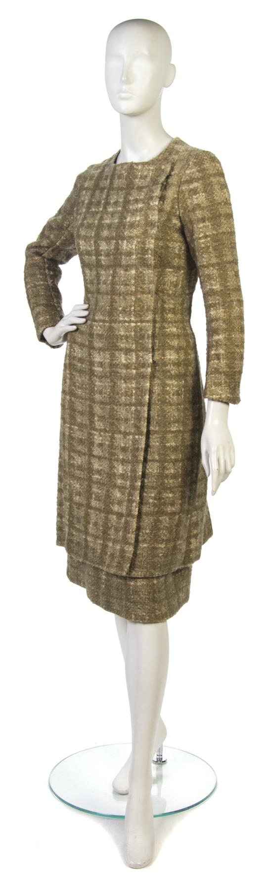 A Chanel Couture Green Tweed Jacket
