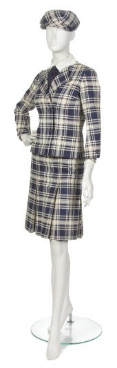 * A Chanel Couture Navy and Cr