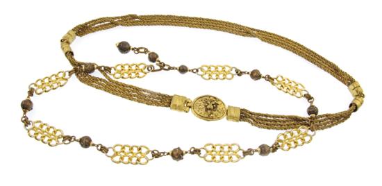 * A Chanel Goldtone Belt with