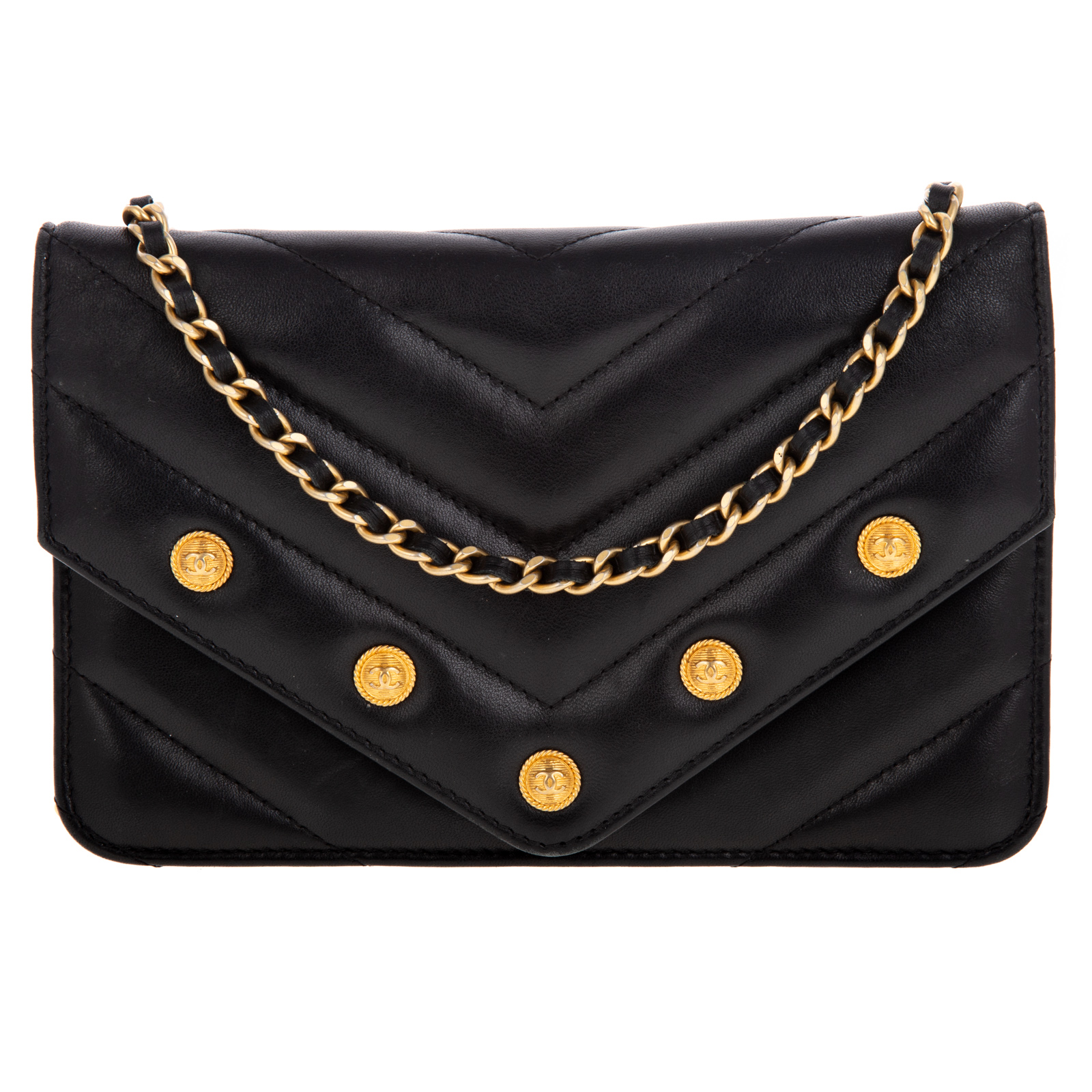 A CHANEL MEDALLION CHEVRON O-MINI