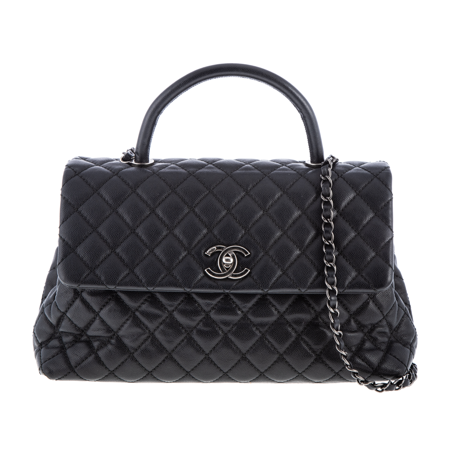 A CHANEL MEDIUM COCO TOP HANDLE A