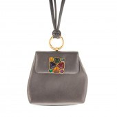 A CHANEL METALLIC JEWEL EVENIN