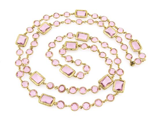 A Chanel Pink Crystal Chiclet