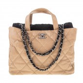 A CHANEL PORTOBELLO TOTE A tan