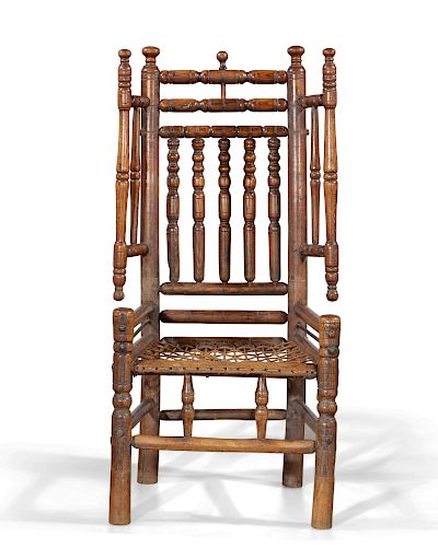 A CHARLES I ASH AND ELM TURNERS