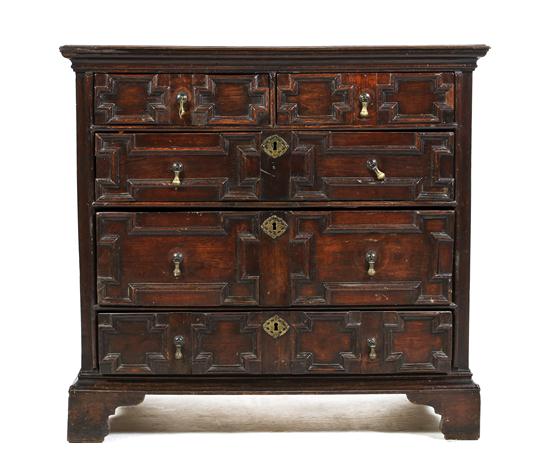 A Charles II Oak Chest of Drawers