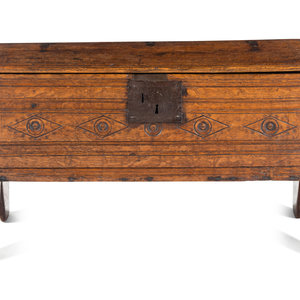 A Charles II Oak Coffer  Late