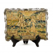 A CHARLES II SILK ON CANVAS NE
