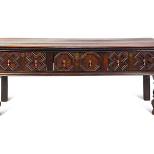 A Charles II Style Oak Sideboard