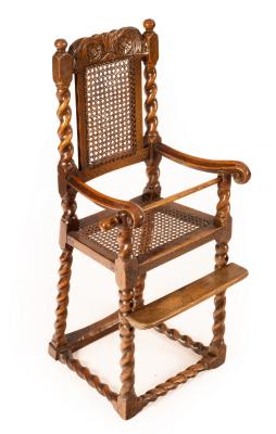 A Charles II walnut child's