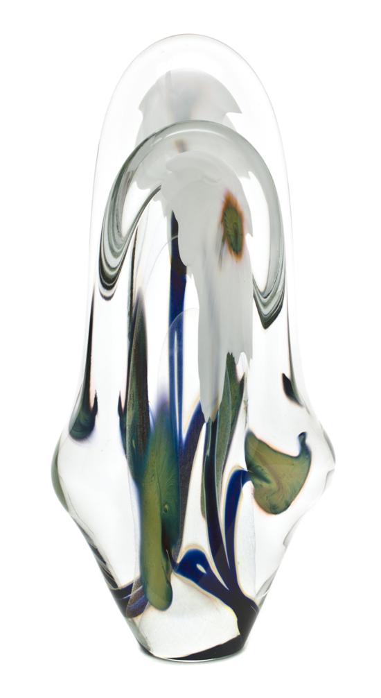 A Charles Lotton Glass Vase of