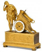 A CHARLES X GILT BRONZE FIGURA