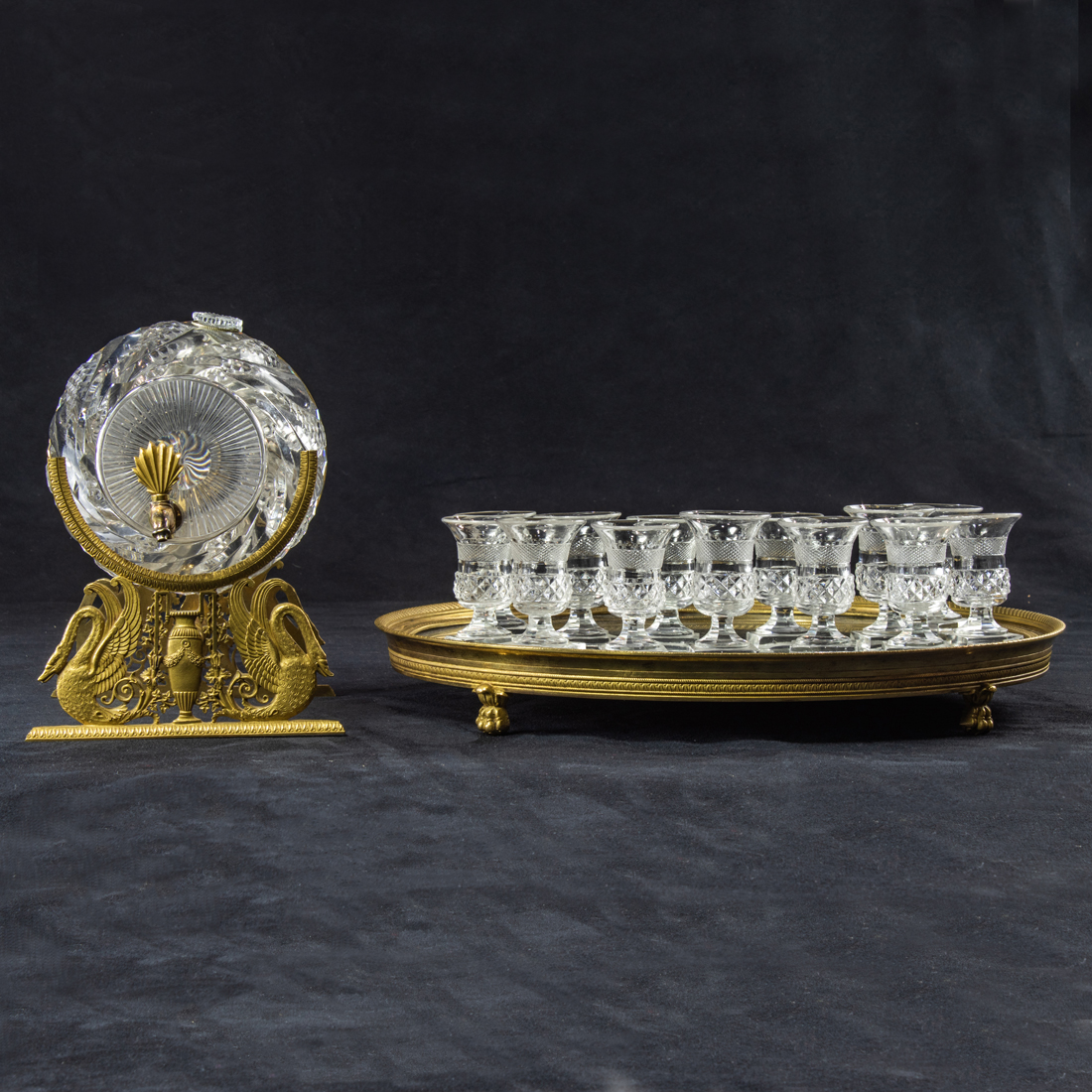 A CHARLES X GILT BRONZE MOUNTED CUT