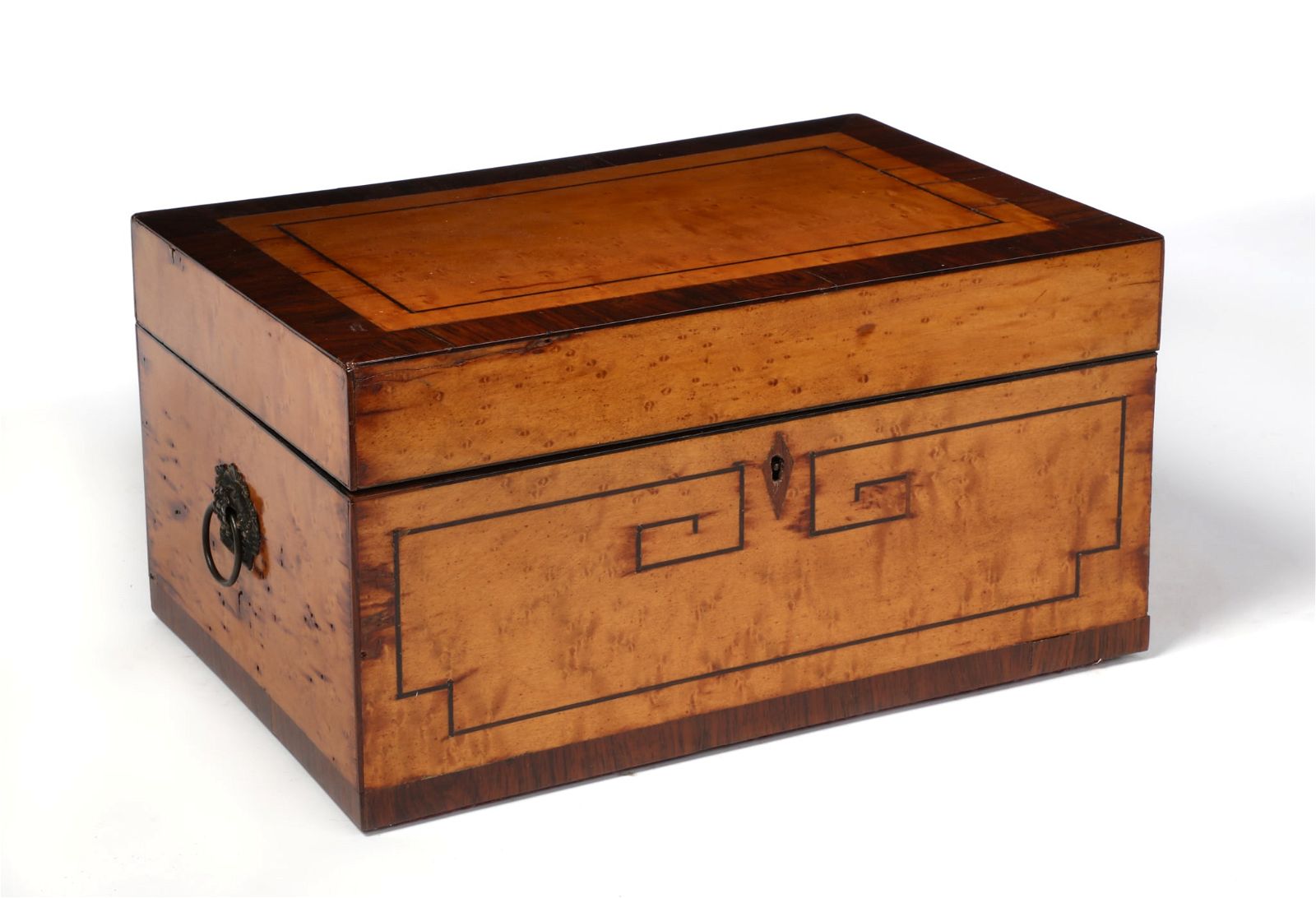 A CHARLES X INLAID BURR BIRCH