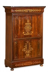 A CHARLES X INLAID SECRETAIRE