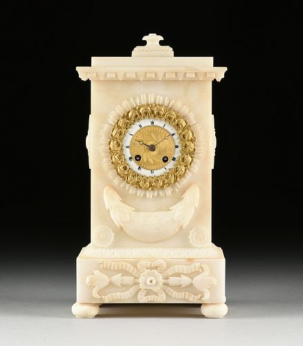 A CHARLES X WHITE ALABASTER GILT
