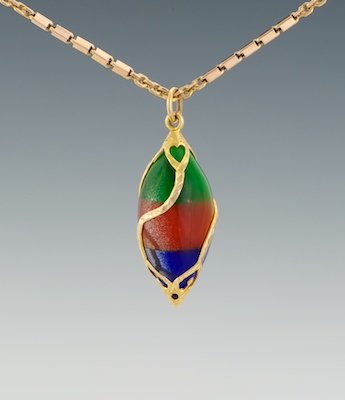 A Chatoyant Glass and Gold