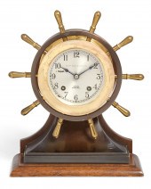 A CHELSEA BRASS SHIPS WHEEL CL