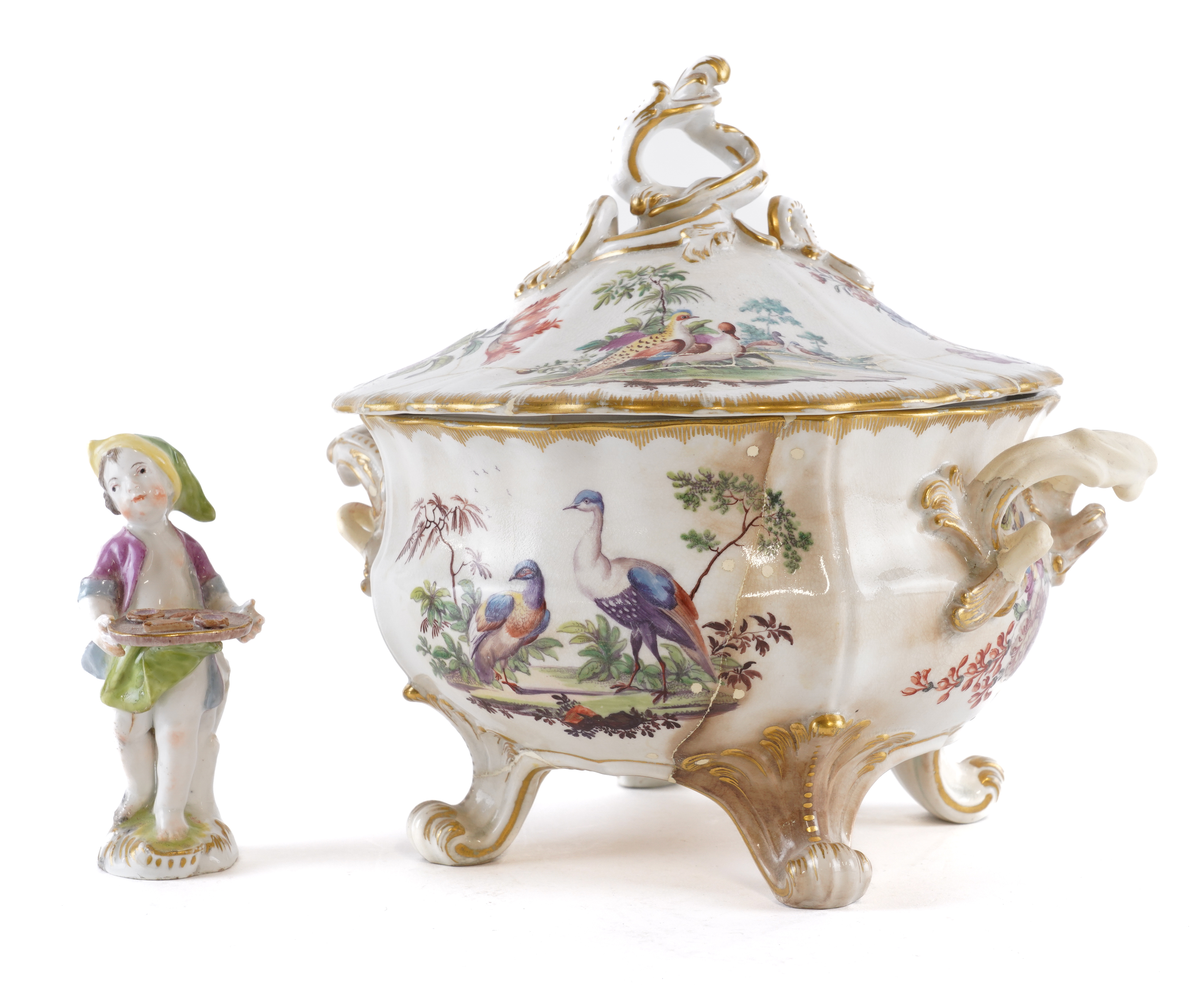 A CHELSEA FIGURE OF CUPID IN