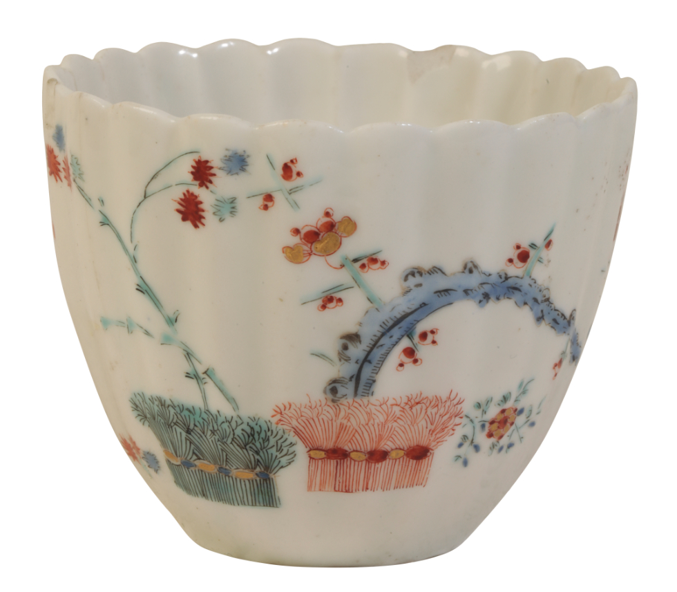 A CHELSEA FLUTED BEAKER circa 1752,