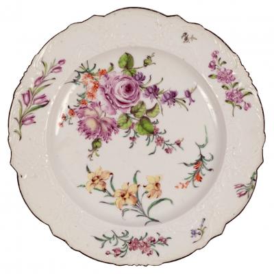 A Chelsea plate, circa 1755, in the