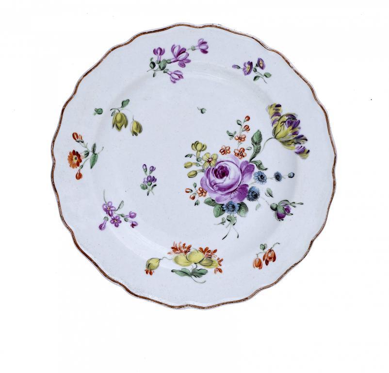 A CHELSEA PLATE freely painted with