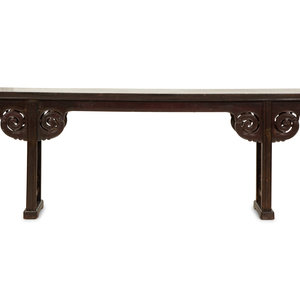 A Chiinese Carved Hardwood Altar