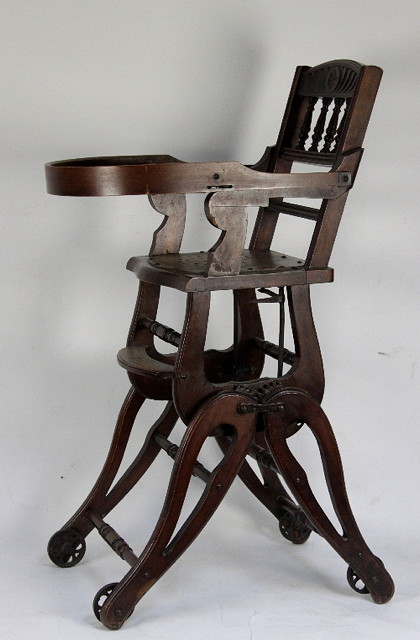A child's metamorphic high chair