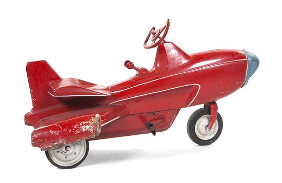 A Child's Pressed Metal Pedal Car