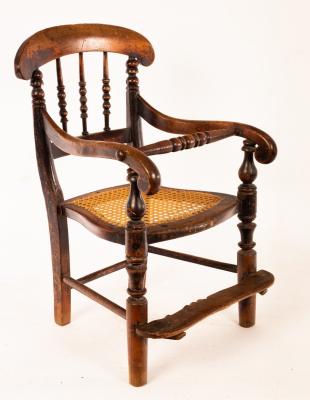 A child's Victorian chair with foot