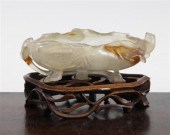 A Chinese agate brush washer c