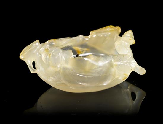 A Chinese Agate Coupe of a