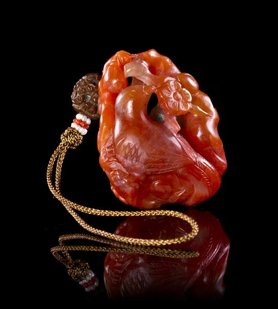A Chinese Agate Toggle having
