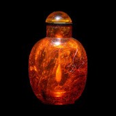 A Chinese Amber Snuff Bottle
1