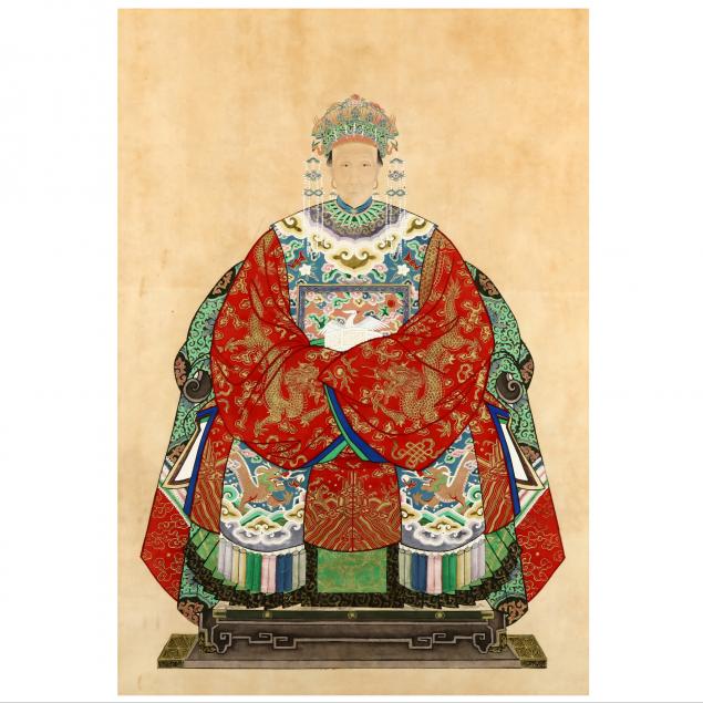 A CHINESE ANCESTOR PORTRAIT  19th