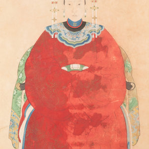 A Chinese Ancestor Portrait ink and