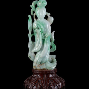 A Chinese Apple Green and Pale