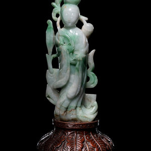 A Chinese Apple Green and Celadon