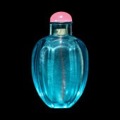 A Chinese Aquamarine Glass Fac