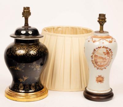 A Chinese baluster vase decorated