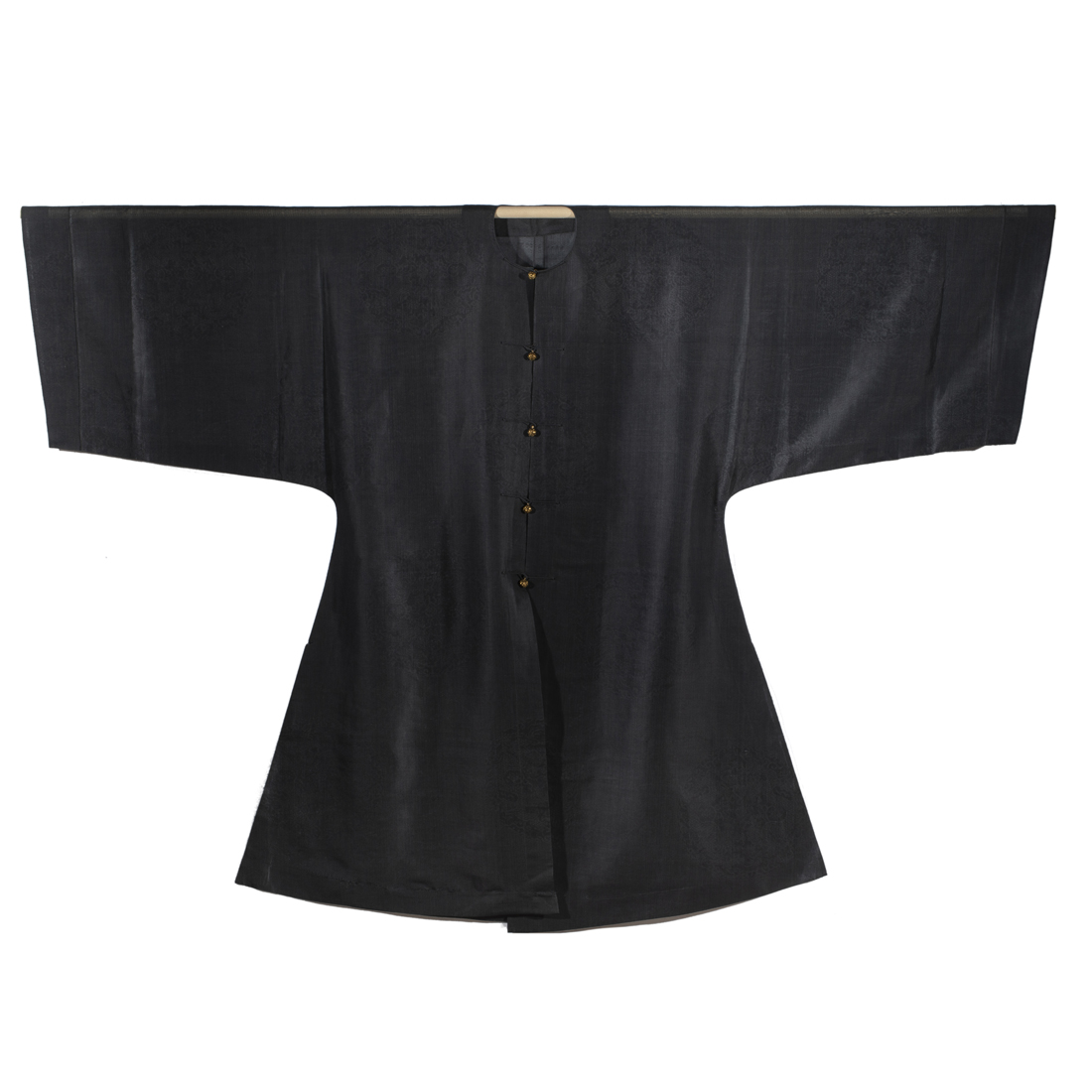 A CHINESE BLACK GAUZE ROBE A